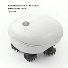 頭皮按摩器，電動章魚頭部按摩器，3種模式，頭皮按摩與揉搓，深層放鬆，便攜式無線頭部抓癢按摩器，適用於居家、辦公室、旅行，節日理想禮物 - 彩色 - 查看 11