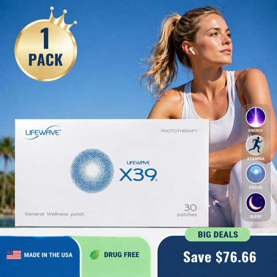 LifeWave X39 Patches 30 Pcs, Premium Body Care Wellness Patches, Supports Stamina, Strength, Exercise Performance & Healthy Rejuvenation, No  Or Stimulants, Halloween Gift - 2pcs - 查看 1