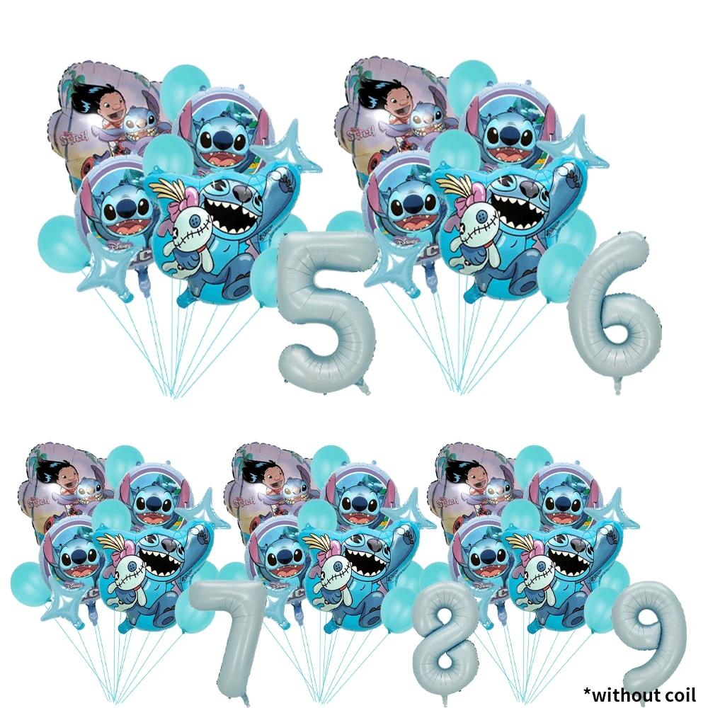 授權卡通史迪仔藍色大耳外星人可愛太空生物淺藍色主題生日派對氣球裝飾套裝,包含32英吋(1-9)淺藍色數字鋁箔氣球、鋁箔氣球、大型酷跳躍形狀鋁箔氣球,適用於生日派對裝飾主題派對用品裝飾氣球套裝 - 查看 1