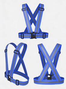 1pc Adult Reflective Adjustable Vest Strap, Suitable For Night Running, Night Cycling - Multicolor - View 6