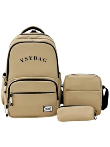 Back To School & Graduation Season Gift, Large Capacity Multi-Functional Comfortable Lightweight Travel & Commute Bag Set, Suitable For Various Occasions - Multicolor - View 13