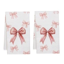 2 buah Handuk Dapur Motif Pita Merah Muda Sederhana untuk Sehari-hari, Kain Lap Piring Poliester Lembut, Cocok untuk Dekorasi Dapur, Pembersihan Dapur, Dekorasi Pesta Liburan, Perlengkapan Dapur & Kamar Mandi, Kebutuhan Rumah Tangga, Dekorasi Rumah, Hadiah Pesta Peresmian Rumah - MultiWarna - View 10