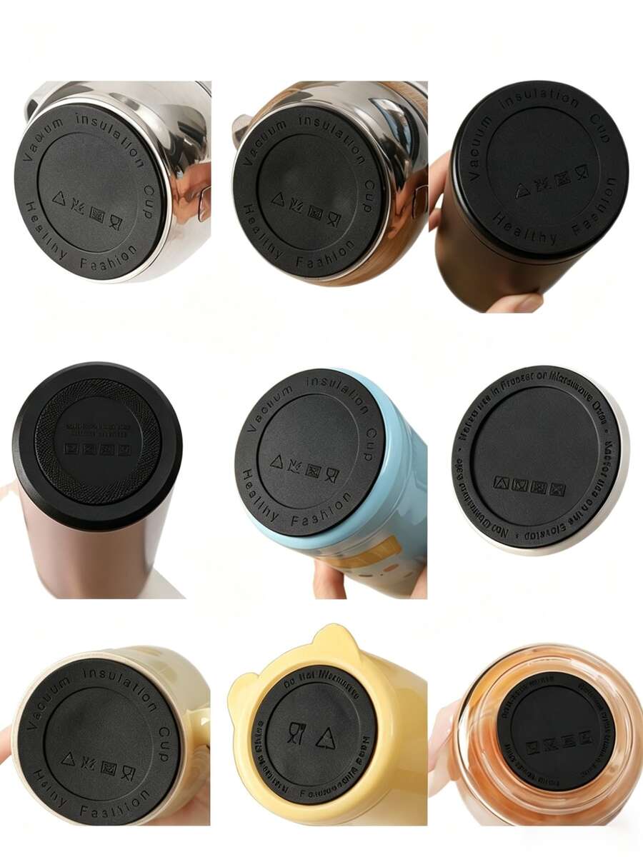 5.6CM 橡膠底貼貼紙,適用於保溫杯,自黏式矽膠杯墊附貼紙,強效防滑圓形墊片,適用於杯子、瓶子、玻璃杯,不刮傷黏性墊,適用於居家辦公室 - 黑色10個一包 - 查看 1