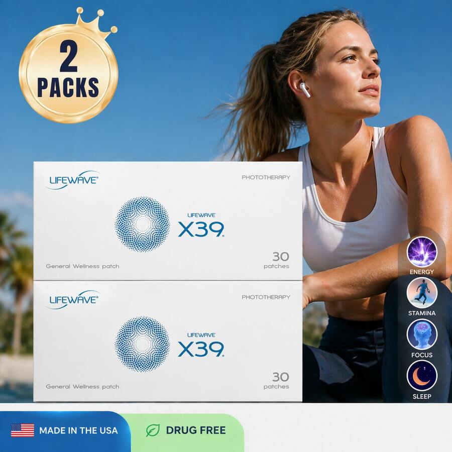 2-Pack-LifeWave X39 Patches - Supports Improvements Of Strength And Stamina - Supports Improved Exercise Performance - No Or Stimulants - Innovative Patch Technology For Enhanced Wellness - 30 Patches - 1 - 查看 1