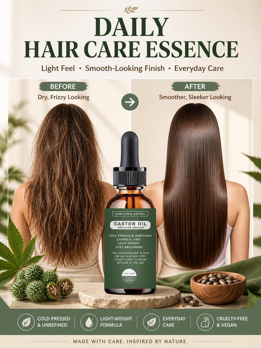 Hair Oil Serum Fast Absorbing Lightweight Nourishment Smooth Hair Texture Moisture Lock Frizz Taming Gentle Care Suitable For Post Wash Routine And Night Hair Repair Care - Multicolor - View 1