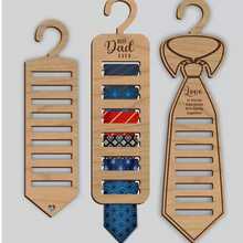 Father's Day Creative Wooden Tie Storage Rack, Men's Wall-Mounted Tie Organizer, Thank You Dad Gift Wooden Hanging Rack, Tie-Shaped Storage Rack, Home Tie Organizer Tool, Commemorative Gift Home Decor Ornament, Father's Day Gift,Bedroom Room Decor,Back To School - Multicolor - View 5