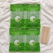 Bộ 4 gói hạt sáp cứng hương hoa hồng, tổng trọng lượng 400g (100g mỗi gói), kèm 10 que gỗ bôi sáp. Công thức chuyên nghiệp châu Âu, sáp ong tẩy lông, hạt sáp chuyên nghiệp, làm mềm lông để tẩy nhanh, phù hợp cho sáp nóng/lạnh, không cần dải sáp - Nhiều màu - Xem 19