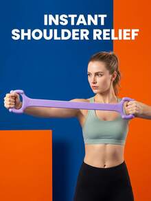 Minimalist Fitness Resistance Band For Painless Shoulder Opening Wide Figure 8 Resistance Band For Adult Fitness Fans Non-Slip Elastic Resistance Band With Handles Ideal For Travel Workout Routines Home Pilates Workout Set Gym Exercise Equipment - Tensioner - View 5