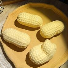 1pc Realistic Large Peanut Stress Relief Toy Slow Rebound Squeeze Toy Leisure Stress Relief - Multicolor - View 3