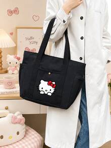 SANRIO 1pc Cartoon Tote Bag For Women, Large Capacity, Multi-Pocket, Work Commute Style, Durable And Sturdy Daily Commuter Bag - Multicolor - View 5