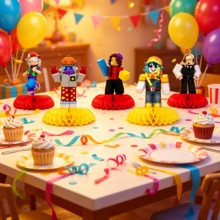 5pcs ROBLOX Paper Game Theme Honeycomb Decorations, Theme Decor Supplies Game Birthday Room Decor Table Decor Room Decor Tabletop Centerpiece - Roblo Boy Honeycomb - View 1