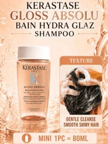 Kérastase GLOSS ABSOLU BAIN HYDRA GLAZE 洗髮精 500ml/16.91 Fl Oz -溫和保濕修護，100小時柔軟亮澤觸感，先進雙重鎖水技術，165%內層補水，161%外層光澤增強，添加玻尿酸與野玫瑰精油，改善乾燥毛躁髮質，柑橘花香調，適合長髮毛躁乾髮 - 卡詩釉光玫瑰洗髮精 - 查看 12