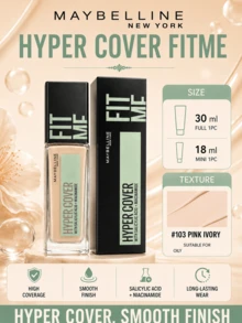 Maybelline 美寶蓮訂製粉底液無瑕版 103,分30ml和18ml兩種規格,添加水楊酸與菸鹼醯胺,控油細膩膚質,質地輕薄服帖。高遮瑕力輕鬆遮蓋痘印、泛紅瑕疵,反覆疊塗不厚重,打造柔霧霧面妝面。長效持妝防暗沉,黃皮日常底妝優選,通勤、油皮上妝適配。 - 客製化粉底液無瑕版 103 - 查看 2