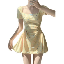 Women Swim Dresses - Yellow - View 5