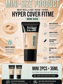 Maybelline 美寶蓮訂製粉底液無瑕版 202,分30ml和18ml兩種規格,添加水楊酸與菸鹼醯胺,控油細膩膚質,質地輕薄服帖。高遮瑕力輕鬆遮蓋痘印、泛紅瑕疵,反覆疊塗不厚重,打造柔霧霧面妝面。長效持妝防暗沉,黃皮日常底妝優選,通勤、油皮上妝適配。 - 客製化粉底液無瑕版 202 - 查看 7