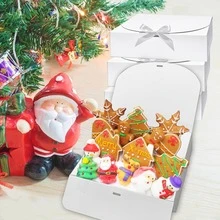 10個/5個/2個帶蓋禮物盒，黑白緞帶禮物盒，伴娘邀請盒，牛皮紙禮物盒，適用於婚禮、包裝、禮物、生日、杯子蛋糕盒、手工製作。聖誕禮物包裝、單身派對、婚禮、單身女性、新娘、派對裝飾生日、伴娘邀請禮物、婚禮裝飾、新娘派對 - 白色 - 查看 2