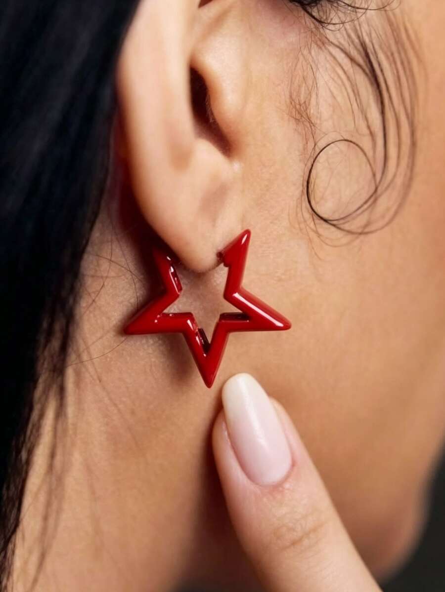 1 Pair Women's Fashion Elegant Versatile Commute Gothic Style Ear Cuff Earrings - Five-star Earrings - View 1