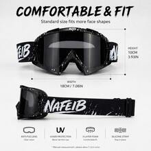 NAFEIB Outdoor Riding Goggles, Unisex Windproof Dustproof Sports Protective Eyewear With Adjustable Elastic Strap For Motorcycle, Mountain Bike, ATV And Outdoor Activities - SDX600 - View 3