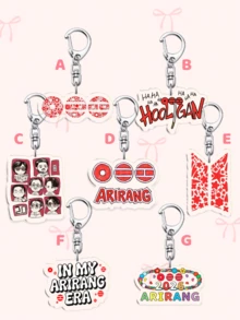 1個/7個 ARIRANG 2.0 壓克力鑰匙圈，惡棍口號、團體肖像與經典圖案，ARMY 理想禮物，畢業季手機與背包裝飾 - 彩色 - 查看 17