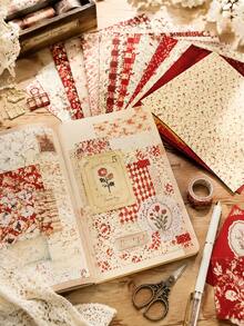 24pcs 6-Inch Double-Sided Textured Scrapbook Paper, Planner Supplies, Vintage Decorative Background Paper Pack, Suitable For Bullet Journal, Decorative Notebook, Card Making, Greeting Card Making, Photo Album Making, DIY Crafts, Paper Art Projects, Back To School Supplies - Multicolor - View 9
