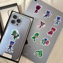 Set Stiker Kartun Piyama Pahlawan Kecil 60pcs, Stiker Laptop, Stiker Ponsel, Stiker Koper, Stiker Scrapbook, Dekorasi, Stiker Pembungkus Kado - Hitam - View 9
