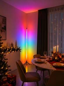 1pc RGB Floor Mood Light Bar, Remote Control Lamp For Dorm Room, Apartment Bedroom And Cozy Night Decor - 均碼 - 查看 8