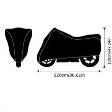 1pc Motorcycle/Bicycle Durable EVA Waterproof Cover – UV Resistant, Snowproof, Fits Most Models, Black, Outdoor Vehicle Cover, Fashionable Motorcycle Cover, Durable UV Resistant Cover - Multicolor - View 4