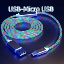3-In-1 LED Charging Cable (1pc): Type-C, Lightning, Micro USB Interfaces - Multifunctional Charger Suitable For Smartphones, Earphones, E-Readers, Game Consoles, Power Banks And More. Great For Car, Travel And Office Use. - Multicolor - View 20