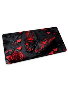 1 pieza Alfombrilla de ratón grande con patrón floral rosa, 60X30cm Tapete de escritorio, Alfombrilla de escritorio de oficina, Alfombrilla de teclado, 0.3cm de grosor Base de goma antideslizante Lavable Duradera, Protector de escritorio con forma de flor rosa y blanca, Adecuado para estudiantes que aprenden, Tapete de vuelta al colegio, Temporada escolar, Portátil, Accesorios de escritorio de oficina y computadora de escritorio del hogar, Hermoso y práctico, Regalo ideal para niñas, familia y amigos Temporada de graduación - Ver 5