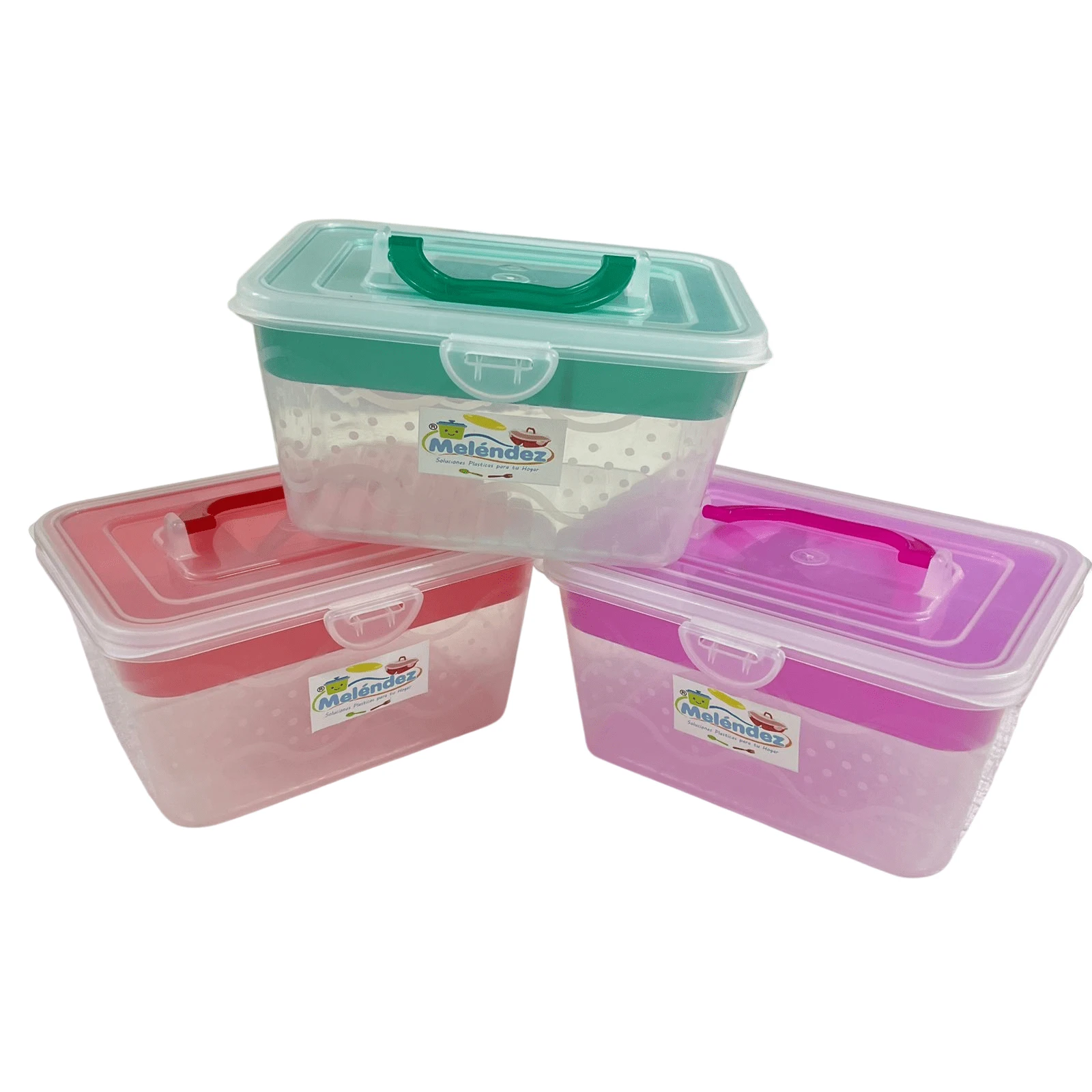 6 Topper Tupper Transparente Con Cuchara y Tenedor Lunch Box | Colores enviados al azar - Multicolor - Ver 1