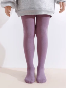 8雙女童素色褲襪，春秋中大童彈性百搭緊身褲，學生校服裙配搭百搭親膚全腳褲襪 - 彩色 - 查看 9