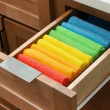 10/20/30pcs/Pack Multicolor Cleaning Microfiber Towel Set - 9.8inch*9.8inch Size, Available In Different Quantities, Kitchen, Bathroom, Home, Household - Multicolor - View 6