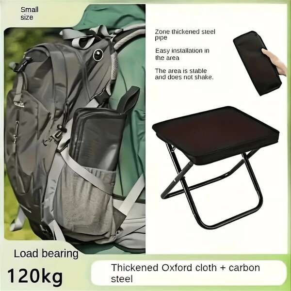 BDTGP Foldable Travel Chair - Lightweight And Durable Compact Seat, Perfect For Camping, Fishing, And Outdoor Use, Easy To Set Up, Stable And Wobble-Free,Camping Chair | Lightweight Chair | Durable Structure, Camping Gear