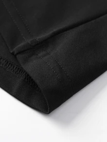 KyrLssu 女款素色短袖休閒健身戶外 Polo 衫，休閒工作短袖領口高爾夫 Polo 衫，戶外 Polo 衫與 T 恤 - 黑色 - 查看 7