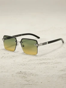 A Pair Of Vintage-Style Unisex Fashion Glasses Featuring Metal Frames, Perfect For Daily Wear, Beach Trips, Or School. These Versatile Frames Compleme - Multicolor - View 2