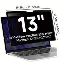 [1pc]適用於Macbook Air Pro 13.6 磁吸防窺螢幕保護貼，HD隱私膜，防藍光耐磨防刮，適用於13/14/15/16吋 NEO A18Pro - 查看 13
