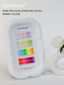 32-Color Fluorescent Macaron Nail Polish Set Is Suitable For All Seasons And Includes A Color Chart, UV Nail Polish, DIY Nail Art Tools, Highly Saturated Magnetic Nail Polish, And Salon-Grade Nail Art Tools. - Hot Pink - View 4