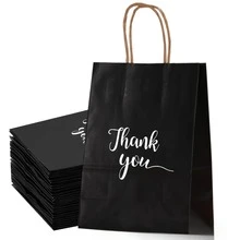 12個白色禮物袋，印有「Thank You」字樣，8.6英吋可重複使用亮面派對禮物袋，適用於聖誕節、生日、嬰兒派對、婚禮和購物 - 查看 6