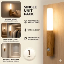 Wireless Motion Sensor Wall Light, Magnetic LED Night Light, Suitable For Bedroom And Hallway - White - View 3