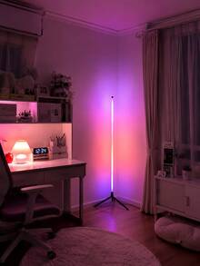 1pc RGB Floor Mood Light Bar, Remote Control Lamp For Dorm Room, Apartment Bedroom And Cozy Night Decor - 均碼 - 查看 10