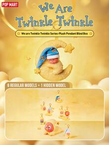 POP MART We Are Twinkle Twinkle 系列-毛絨吊飾盲盒,星星在黑暗中才能閃耀,夢幻主題毛絨娃娃盲盒收藏,可愛毛絨吊飾神秘盒,日常背包毛絨掛飾,Twinkle 粉絲收藏品,生日、聖誕禮物 - 彩色 - 查看 2