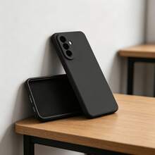 1pc Black Phone Case, Oil-Resistant, Scratch-Resistant, Easy To Clean, Friendly To Phone Shell, Suitable For Samsung Galaxy A17/Galaxy M31s/Galaxy M30/Galaxy M10/Galaxy S21 5G/Galaxy S10 5G/Galaxy A40/Galaxy A05S/Galaxy A04 5G/M13 5G/Galaxy A02/Galaxy M53 5G/Galaxy M34 5G And Other Models Phone Protective Case/Matte Phone Case/Android Phone Case/TPU Phone Case/Shockproof Scratch-Resistant Phone Case - Black - View 1