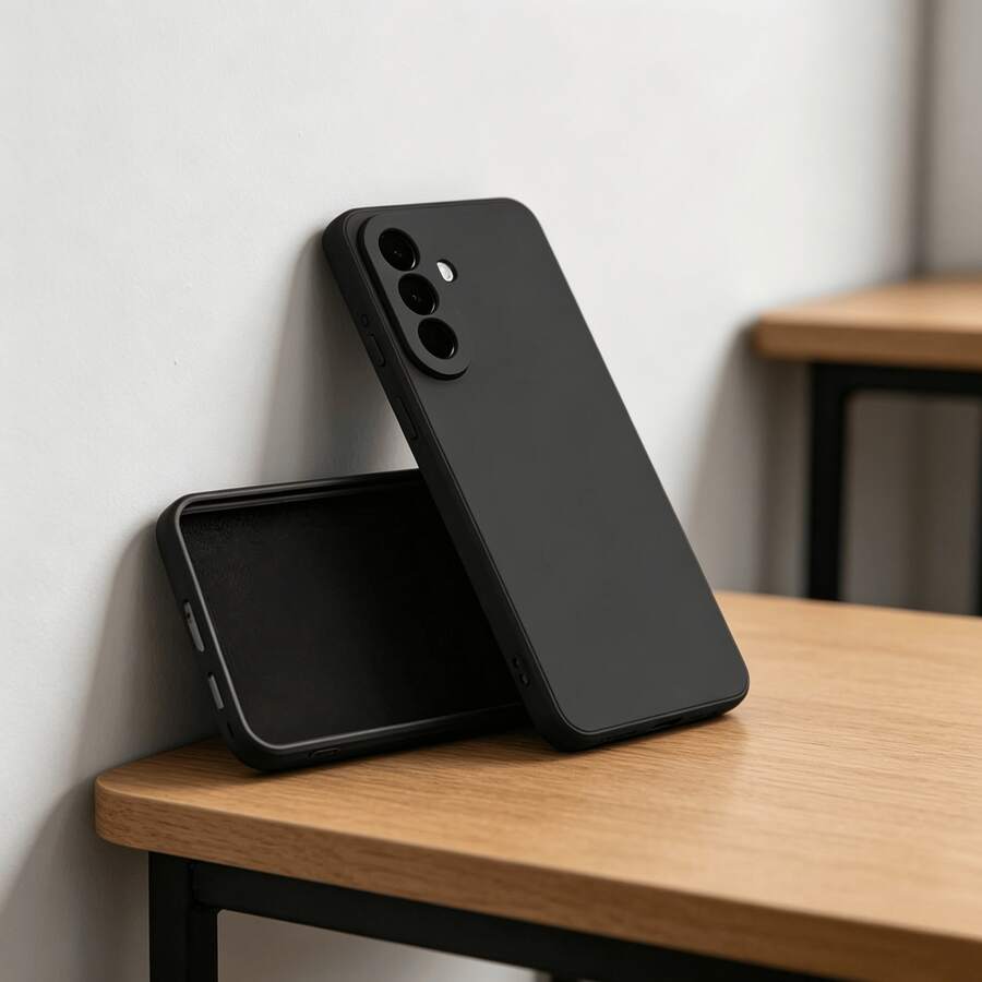 1pc Black Phone Case, Oil-Resistant, Scratch-Resistant, Easy To Clean, Friendly To Phone Shell, Suitable For Samsung Galaxy A17/Galaxy M31s/Galaxy M30/Galaxy M10/Galaxy S21 5G/Galaxy S10 5G/Galaxy A40/Galaxy A05S/Galaxy A04 5G/M13 5G/Galaxy A02/Galaxy M53 5G/Galaxy M34 5G And Other Models Phone Protective Case/Matte Phone Case/Android Phone Case/TPU Phone Case/Shockproof Scratch-Resistant Phone Case - Black - View 1