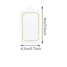 20PCS / Gold Foil Edge Blank Paper Gift Tags With Gold String, DIY Handwritten Labels For Wedding Birthday Gift Packaging Cake Packaging Labels, Gift Handwritten Message Cards Birthday Party Gift Box Hanging Tags - View 3