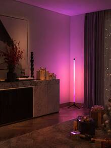 1pc RGB Floor Mood Light Bar, Remote Control Lamp For Dorm Room, Apartment Bedroom And Cozy Night Decor - 均碼 - 查看 6