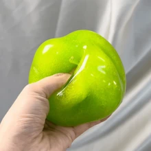Green Apple Squeeze Ball, Clear TPR Fidget Toy, Soft Stress Relief Ball For Teens, Couples And Adults - Multicolor - View 9