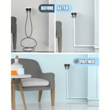 1pc/2pcs/3pcs/4pcs 0.78in X 15.74in Cable Organizer - Cable Channel Cover - Wall Cable Cover - Easy Install Cable Management System For 3-4 Wires, Home Office Cable Raceway, Height 1.1cm, White - A - View 8