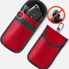 Túi đựng chìa khóa ô tô chống RFID, vỏ chìa khóa thông minh sợi carbon chống tấn công relay kèm móc treo, bộ chặn tín hiệu chống trộm cho chìa khóa điều khiển xe - Nhiều màu - Xem 10