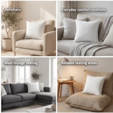 4 Pack 18x18 Inch Pillow Inserts, Fluffy Polyester Filled White Cushion Inserts, Square Throw Pillow Inner For Sofa Couch Bed Chair - 18x18 Inches (45x45cm) - View 9