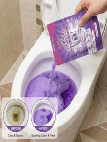 JAYSUING Toilet Cleaning Powder, Bathroom Cleaner, Toilet Cleaner, Removes Stains, Discoloration, Residue, Deeply Cleans Toilet, Easily Removes Dirt, Grease And Water Stains, No Trace Left, Household Bathroom Deodorizer Cleaner (Random Delivery Of New And Old Versions) - Multicolor - View 1